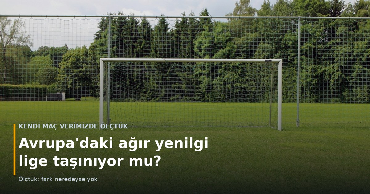 Boş bir futbol kalesi ve saha — Avrupa'daki ağır yenilginin lig maçına etkisi ölçüldü