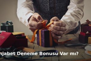 Kurdeleli hediye kutusu; üzerinde Benjabet deneme bonusu başlığı