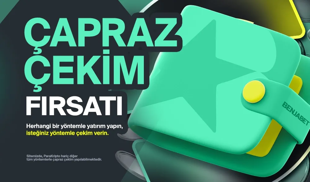 Benjabet para çekme ekranında yöntem ve tutar seçimi