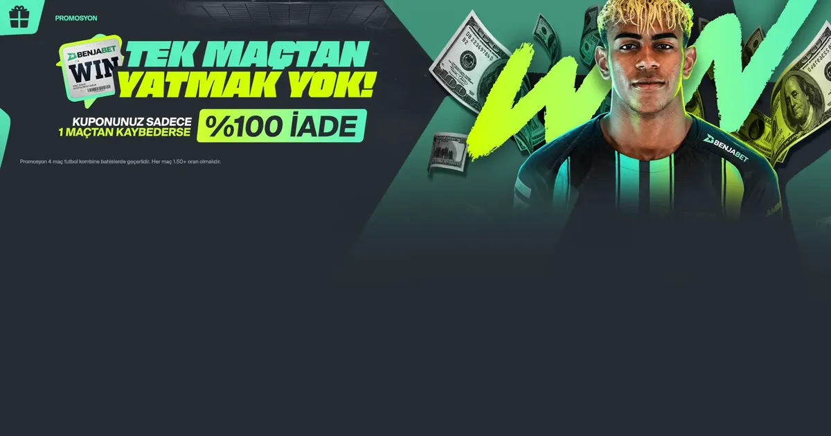 Benjabet Tek Maçtan Yatmak Yok kupon iade kampanyası görseli