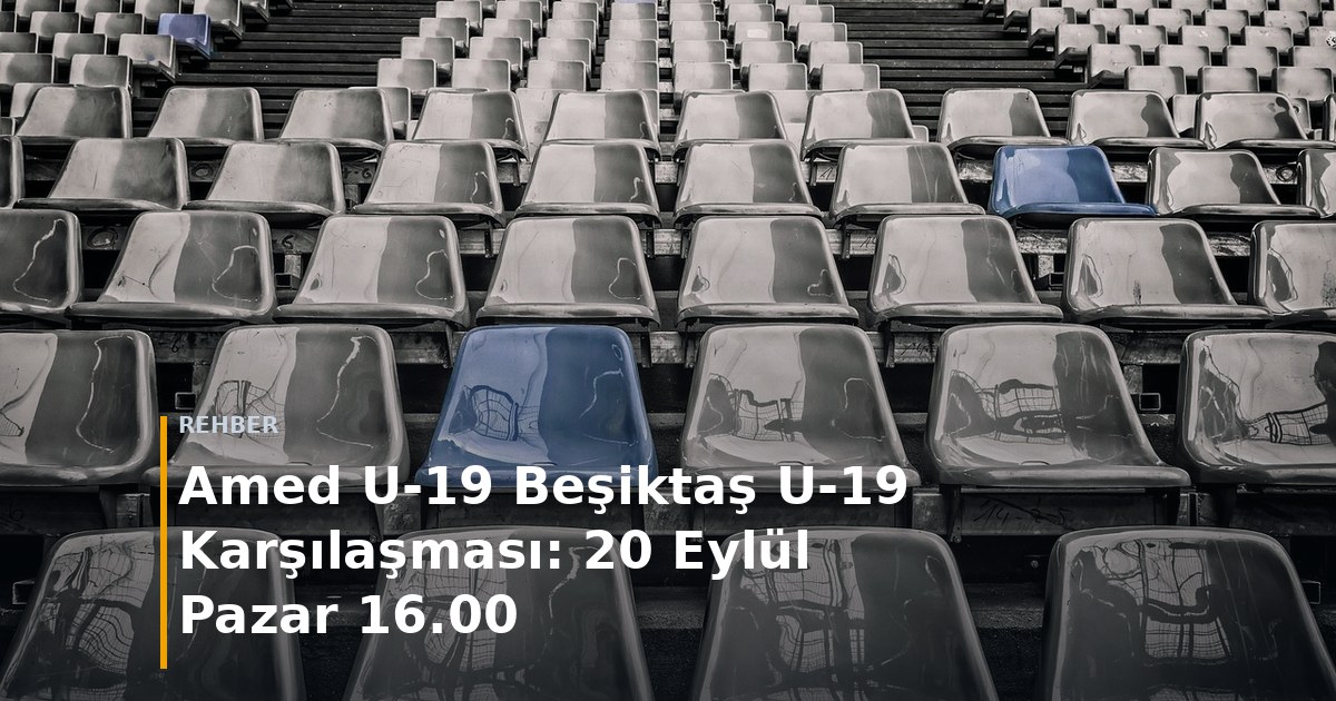 Amed U-19 Beşiktaş U-19 Karşılaşması: 20 Eylül Pazar 16.00 kapak görseli